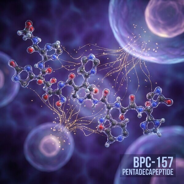 BPC-157 molecular visualization