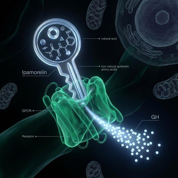 Ipamorelin molecular visualization